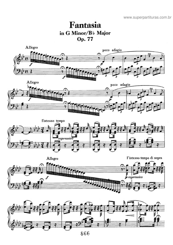 Partitura da música Fantasia v.6
