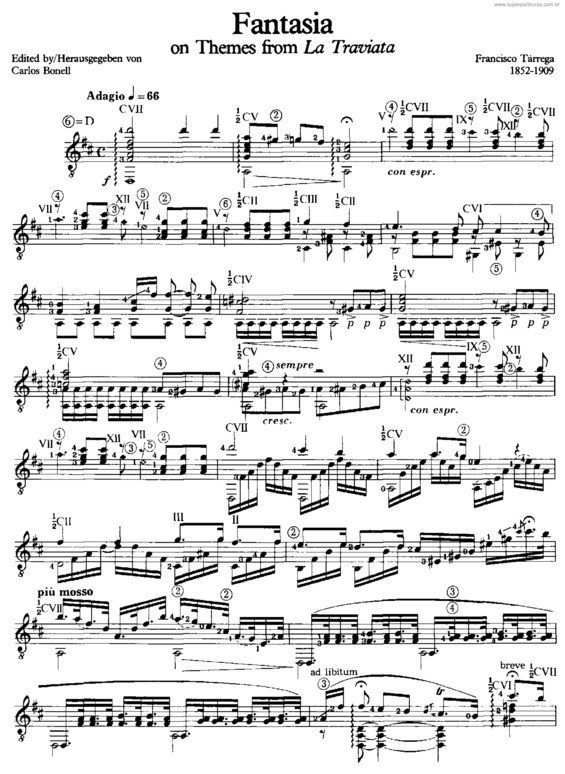 Partitura da música Fantasia v.7