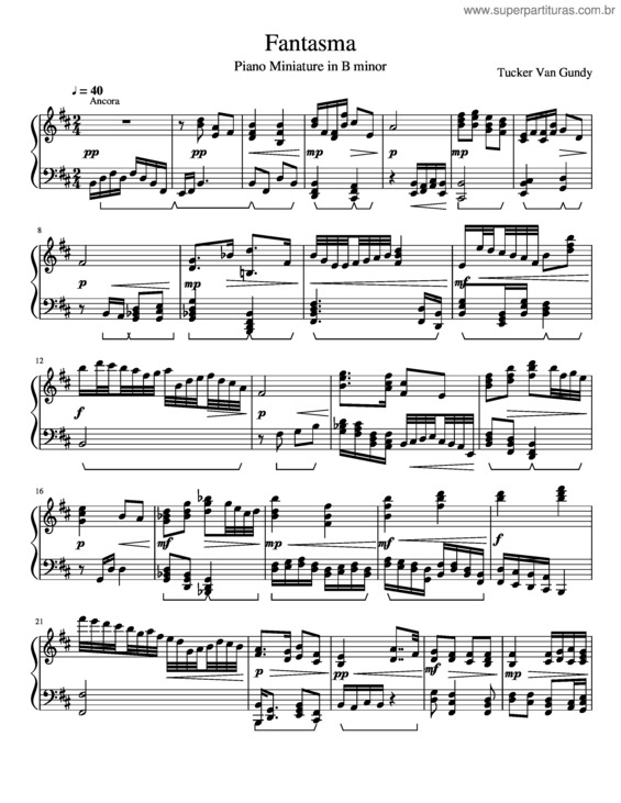 Partitura da música Fantasma