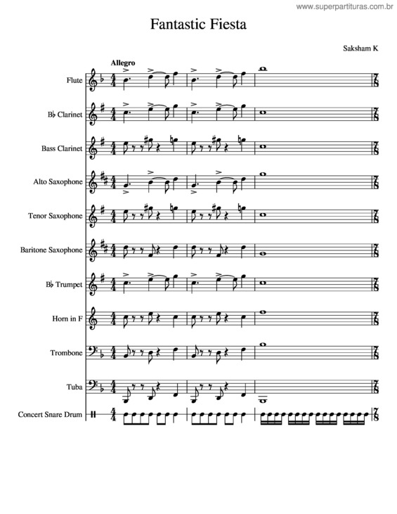 Partitura da música Fantastic Fiesta