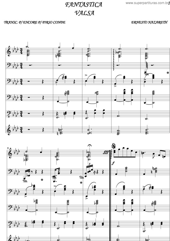 Partitura da música Fantástica v.4