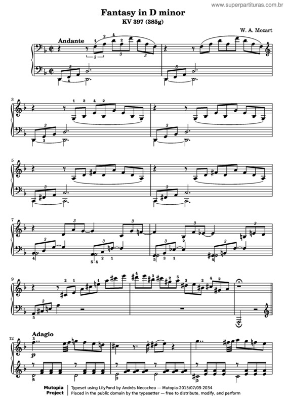 Partitura da música Fantasy No. 3 v.2