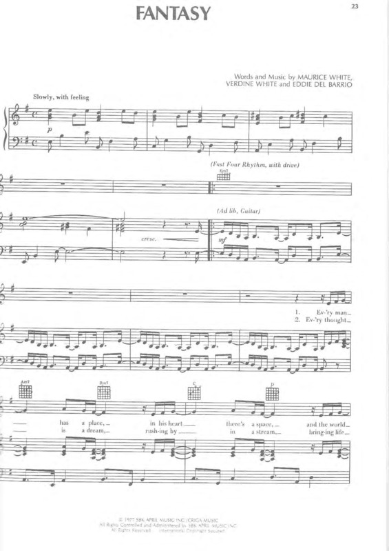 Partitura da música Fantasy v.5