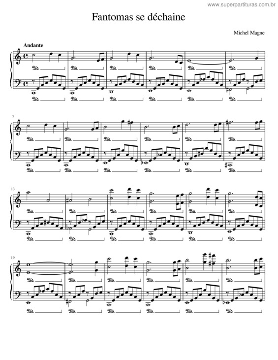 Partitura da música Fantomas Se Déchaine