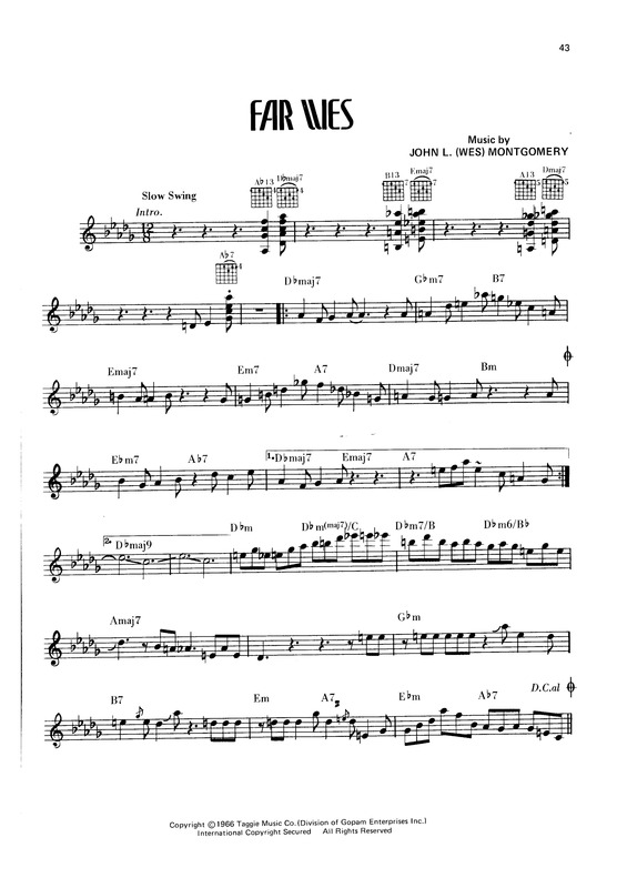 Partitura da música Far Wes