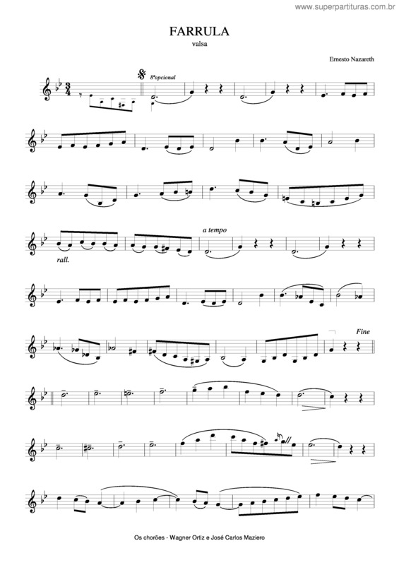 Partitura da música Farrula