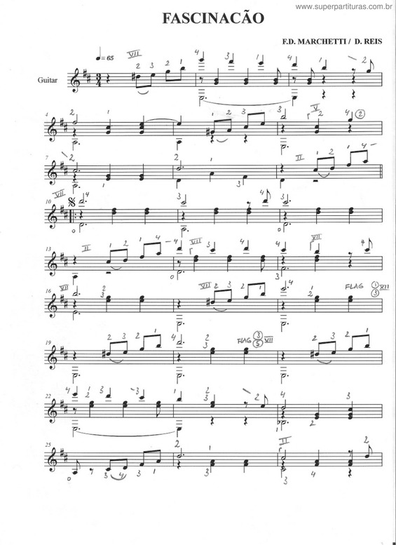 Partitura da música Fascinação v.4