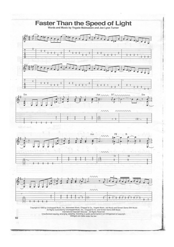 Partitura da música Faster Than The Speed Of Light