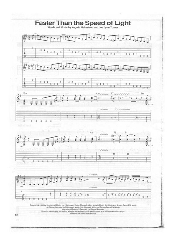 Partitura da música Faster Than The Speed Of Light