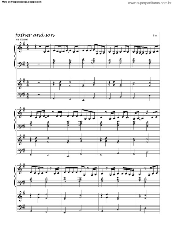 Partitura da música Father And Son v.2