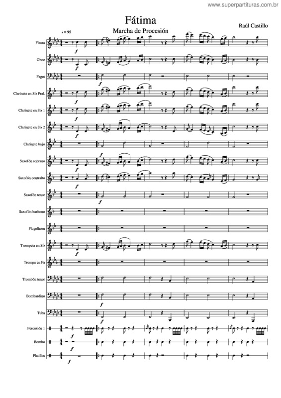 Partitura da música Fátima v.5