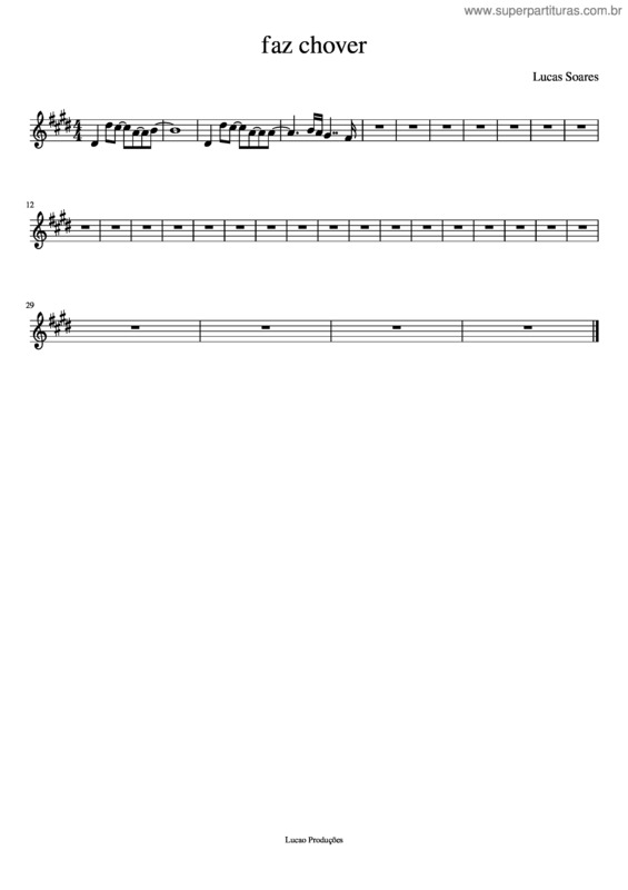 Partitura da música Faz Chover v.10