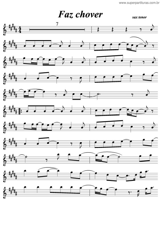 Partitura da música Faz Chover v.8