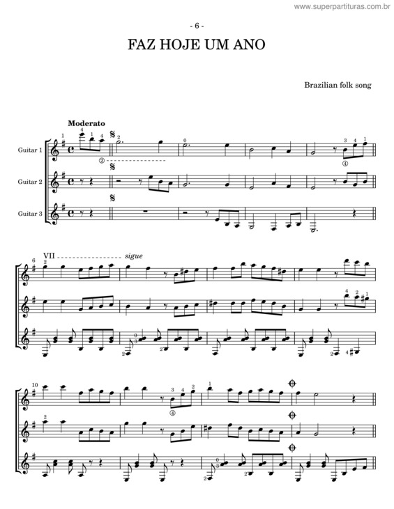 Partitura da música Faz Hoje Um Ano v.2