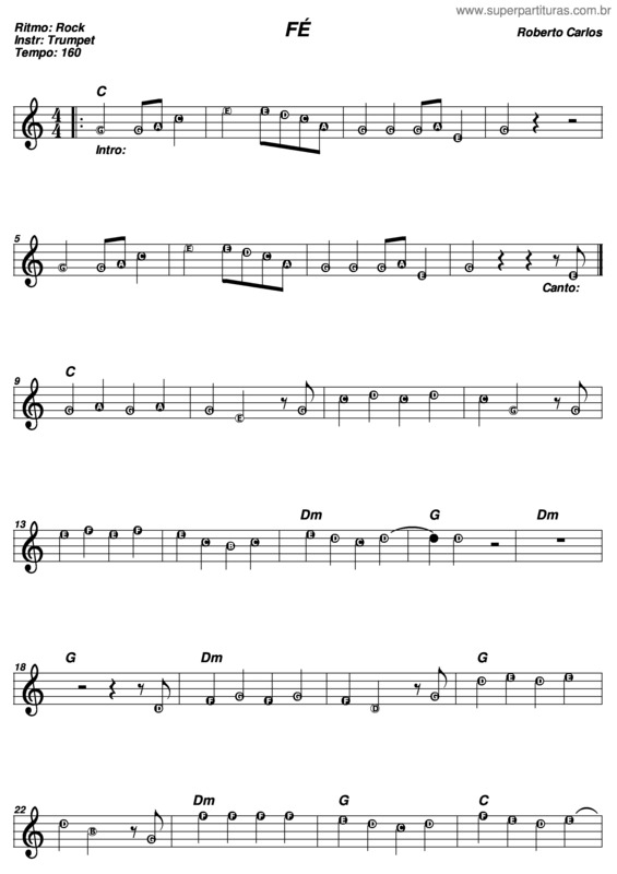 Partitura da música Fé 2