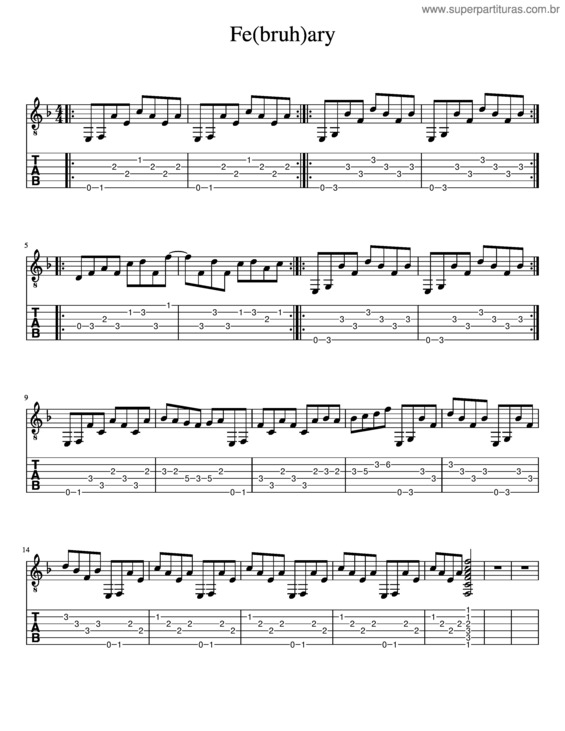 Partitura da música Fe Bruh Ary