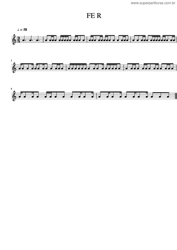 Partitura da música Fe R