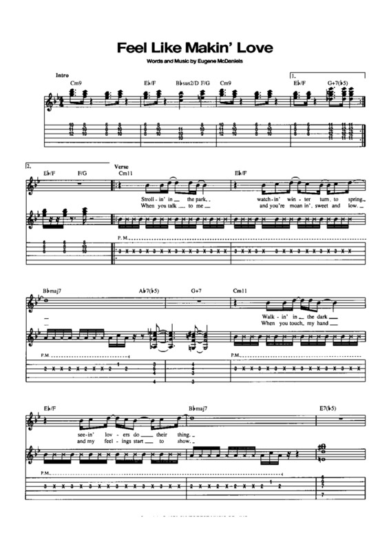 Partitura da música Feel Like Making Love v.2