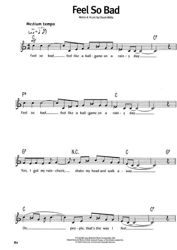 Partitura da música Feel So Bad v.3