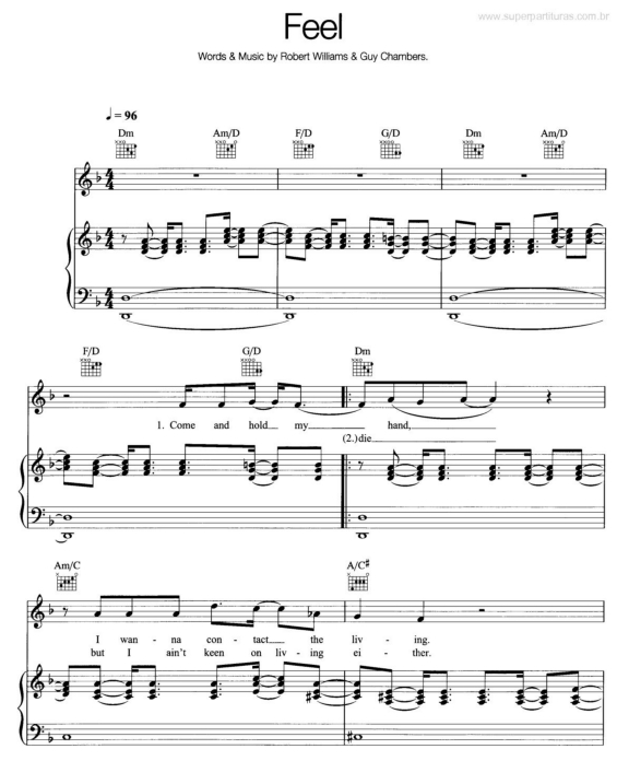 Partitura da música Feel v.2