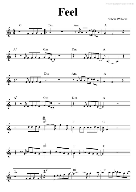 Partitura da música Feel v.3