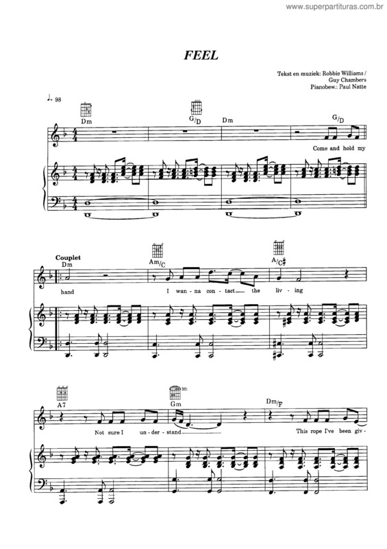 Partitura da música Feel v.4