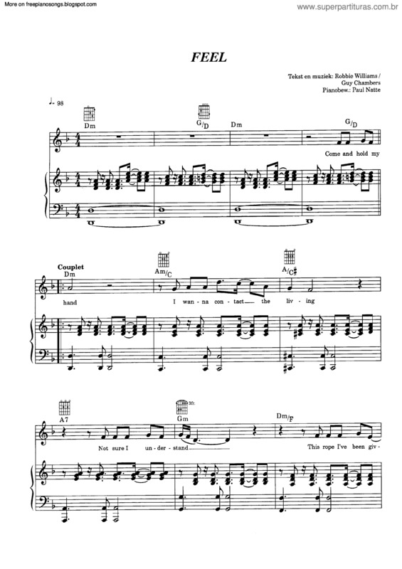 Partitura da música Feel v.5