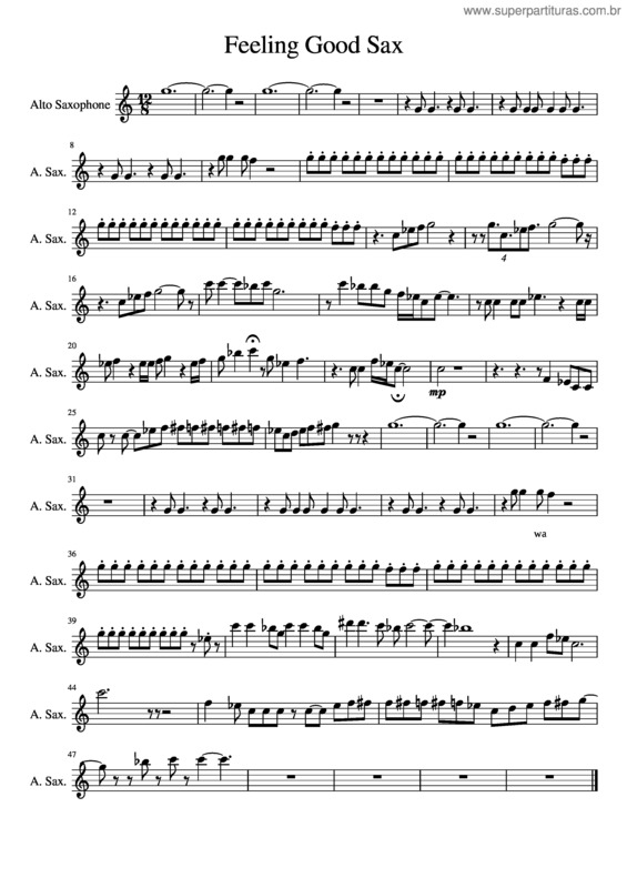 Partitura da música Feeling Good – Michael Bouble