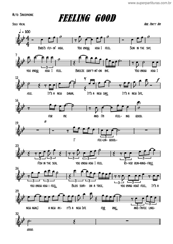 Partitura da música Feeling Good v.7