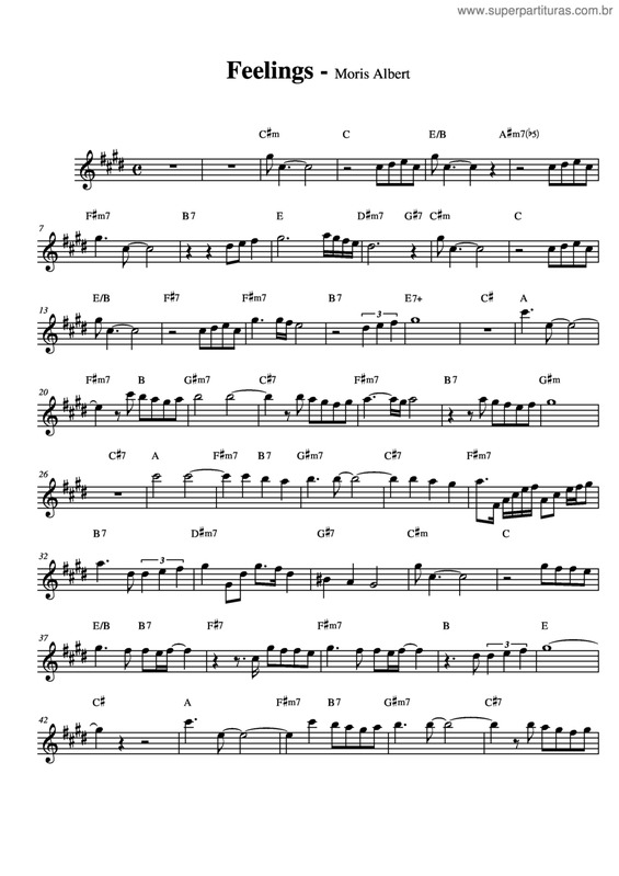 Partitura da música Feelings v.11