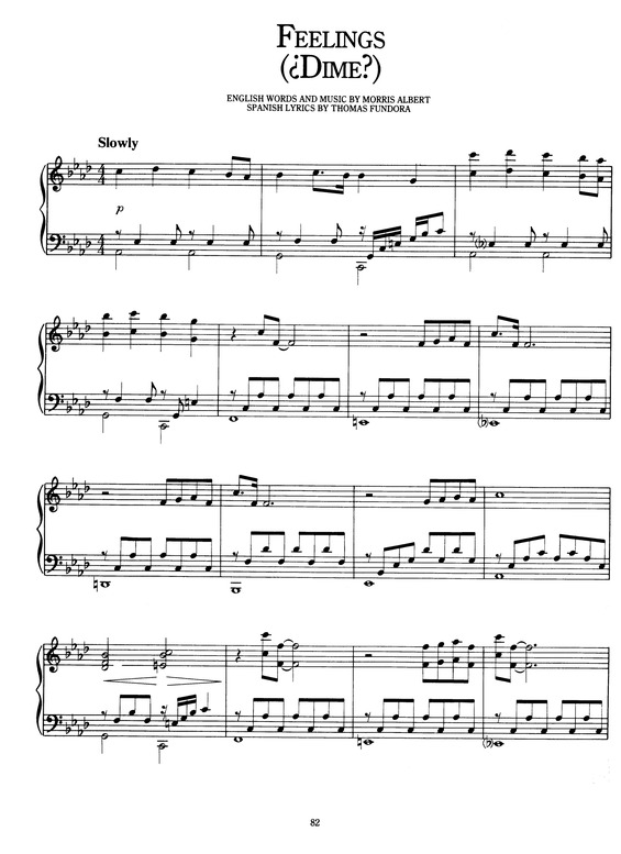 Partitura da música Feelings v.6