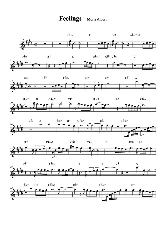 Partitura da música Feelings v.7