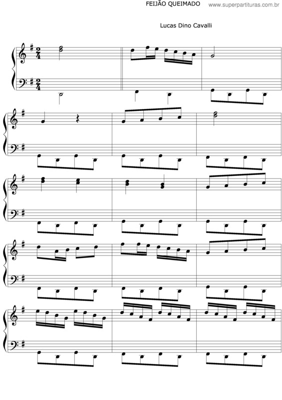 Partitura da música Feijão Queimado v.2