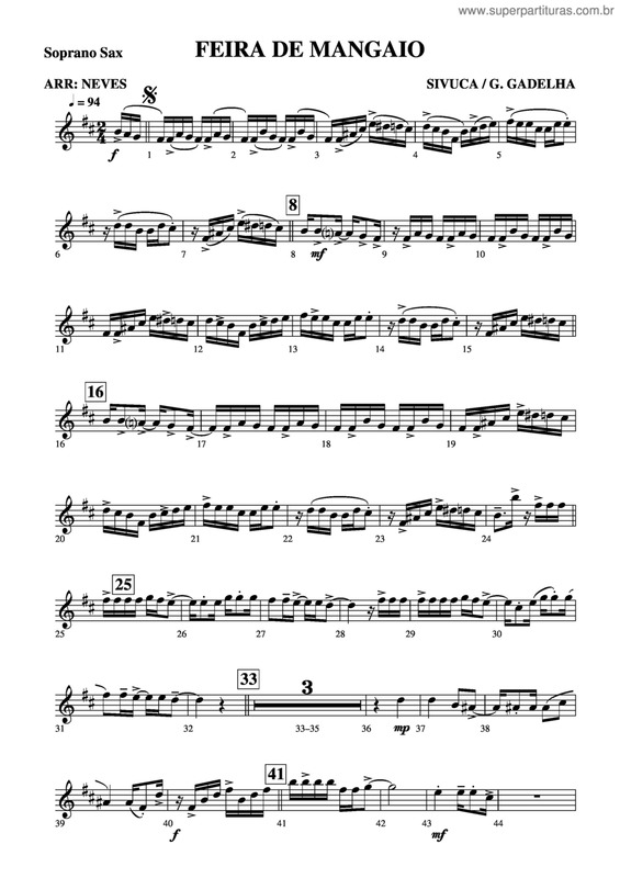 Partitura da música Feira De Mangaio v.9