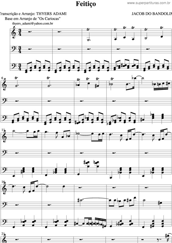 Partitura da música Feitiço v.12