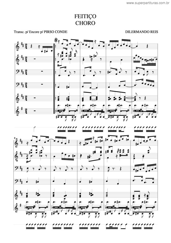 Partitura da música Feitiço v.7