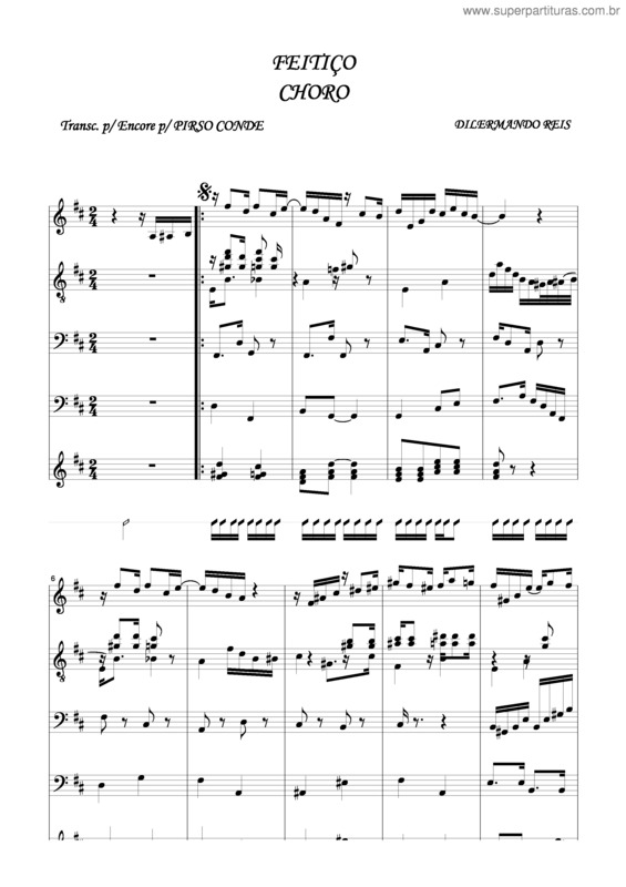 Partitura da música Feitiço v.8