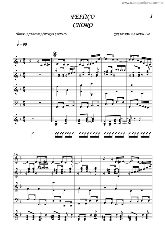 Partitura da música Feitiço v.9