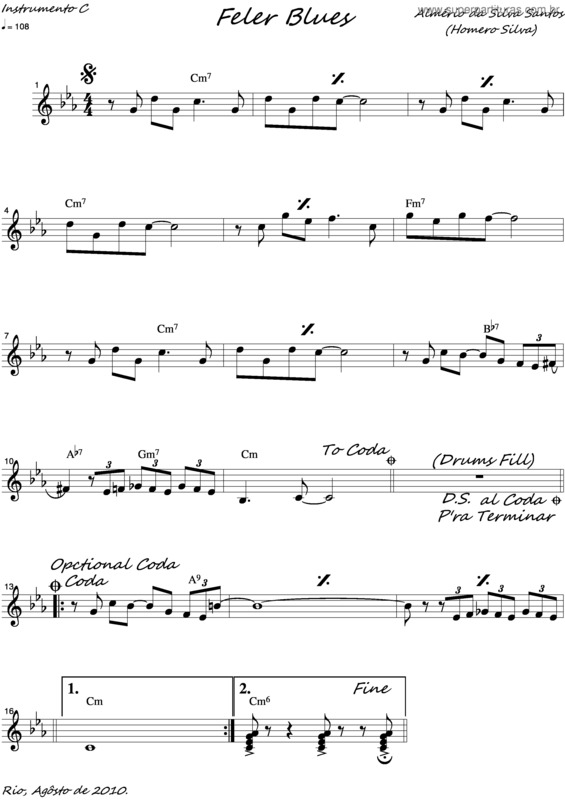 Partitura da música Feler Blues