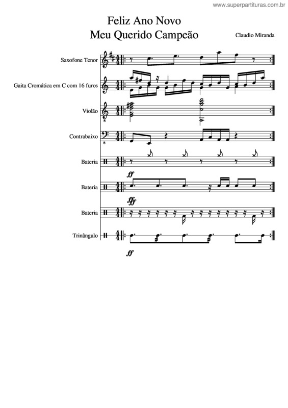 Partitura da música Feliz Ano Novo Meu Querido Campeão