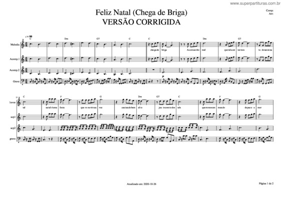 Partitura da música Feliz Natal v.5