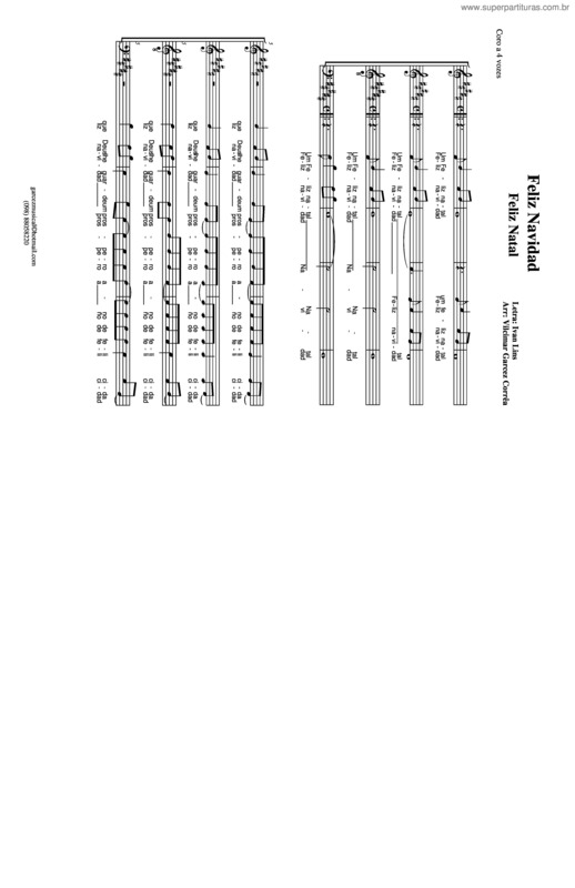 Partitura da música Feliz Navidad