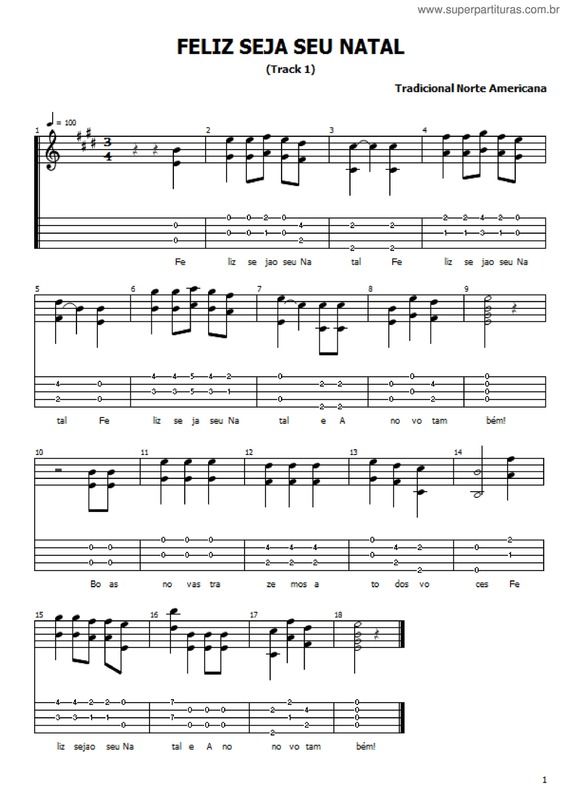 Partitura da música Feliz Seja Seu Natal