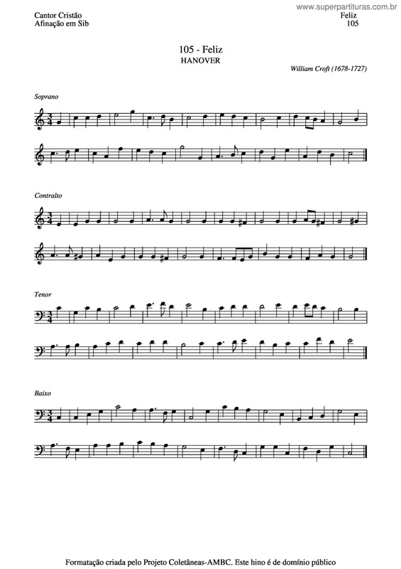 Partitura da música Feliz v.4
