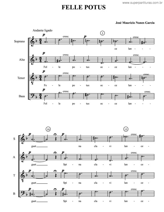 Partitura da música Felle potus