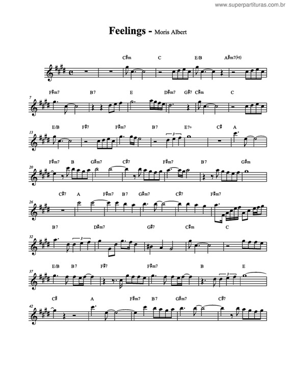 Partitura da música Fellings