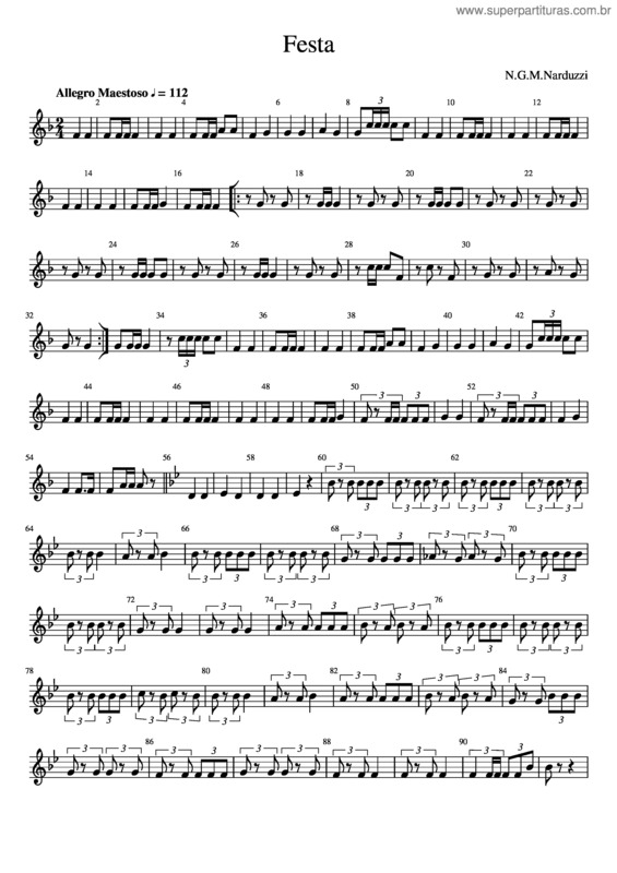 Partitura da música Festa – Corno 4 In Fa