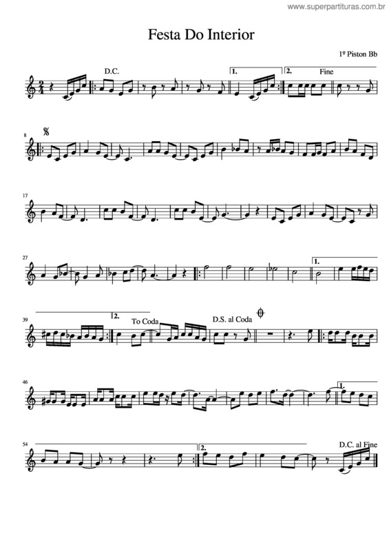 Partitura da música Festa Do Interior Trumpet Bb