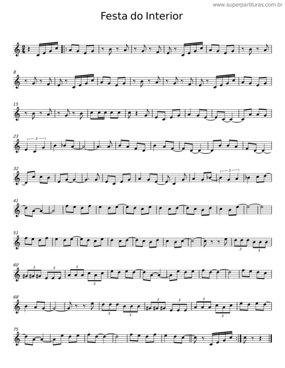 Partitura da música Festa Do Interior v.3