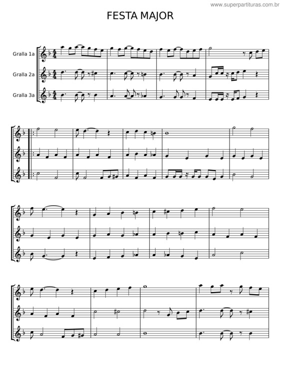 Partitura da música Festa Major